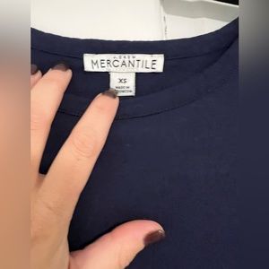 JCREW FACTORY TSHIRT DRESS NAVY BLUE XS GUC